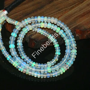 Opal Beads Natural Ethiopian Fire opal Beaded Necklace Jewelry Best Gift Her 492 - Picture 1 of 4