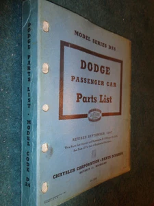1946 1947 catálogo de piezas de coche Dodge/libro original Mopar D24 - Imagen 1 de 10