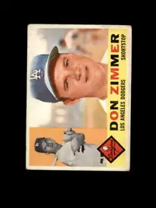 Topps Baseball 1960 #047 Don Zimmer STARX 2,5 G/EN MUY BUEN ESTADO (LS809223) - Imagen 1 de 2