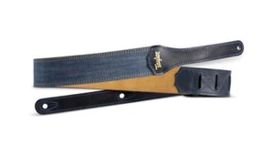 Taylor Strap Blue Denim - Gold Logo - 2 inch - Picture 1 of 6