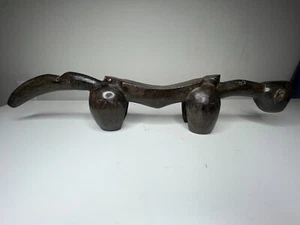 Hand carved Senufo Horse African Headrest 29" X " 6 X 3" African Art - Picture 1 of 9