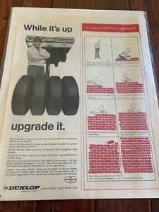 Vintage 1968 Dunlap Reifen während es oben ist Upgrade It Auto auf Gepäckträgeranzeige - Bild 1 von 1