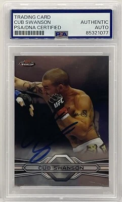 Cub Swanson Signed Autographed 2013 Topps Finest UFC Rookie Card PSA/DNA Slabbed - Image 1 of 2