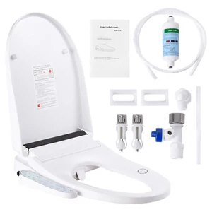 Smart Toilet Seat Electric Bidet Toilet Seat Heated Seat Elongated Auto Flush- - Picture 1 of 6
