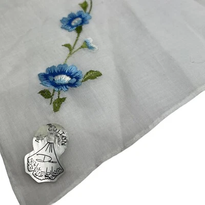 Pañuelo de algodón bordado vintage años 40 50 DESCO damas pañuelo flores Nuevo de Lote Antiguo Foto 1 de 3