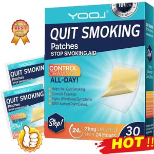 Men Women Quit Smoking Patch Stop Smoking Stickers 24 Hours Anti Smoking.- - Picture 1 of 8