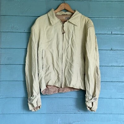 Vintage 1950s Ricky Gabardine Jacket Rockabilly Houndstooth RARE Ace Sportswear - Image 1 of 4