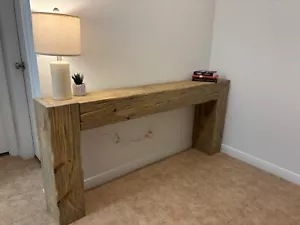 Rustic Handmade Reclaimed Wood Entry Console Table with Imperfections Real Wood - Picture 1 of 4