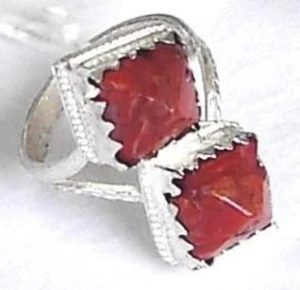 Handmade Algerian Berber Ring (Jewellery) with silver and red coral #2 - Picture 1 of 1