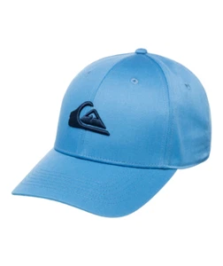 QUIKSILVER BASEBALL KAPPE. NEW JAHRZEHNTE BLAU POLYCOTTON VERSTELLBAR DRUCKKNOPFLASCHE MÜTZE S25 - Bild 1 von 7