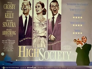 HIGH SOCIETY ORIGINAL UK QUAD MOVIE POSTER 30" X 40" ROLLED SINATRA, GRACE KELLY - Picture 1 of 1