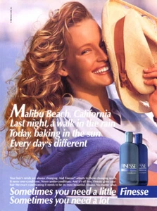 1989 Finesse Estelle Lefebure Hair Shampoo 1-page MAGAZINE AD - Picture 1 of 1