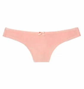 VICTORIAS SECRET VERY SEXY THONG PANTY VELVET SATIN BOW OPEN BACK XS S M L NWT - Picture 1 of 11
