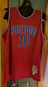 DETROIT PISTONS DENNIS RODMAN JERSEY AWAY MITCHELL & NESS 1985-86 SIZE 58 XRARE - Picture 1 of 7