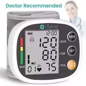 Ziqing Automatic Wrist Blood Pressure Monitor BP Machine Heart Rate Monitor - Picture 1 of 8