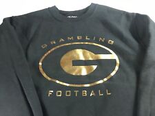 Grambling Football Sweatshirt Adult Small Black Gold Student Alumni Graduate