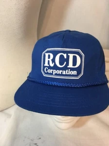VINTAGE 90’s SnapBack TRUCKERS CAP MÜTZE RCD Corporation Neu Blau - Bild 1 von 8