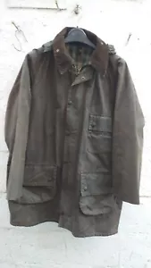 Vintage 1980's Barbour Solway Zipper C40 Mens Heavy Waxed Jacket - Picture 1 of 12