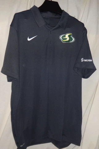 Nike Seattle Storm WNBA Basketball Gray Polo Shirt Sz XL Cover