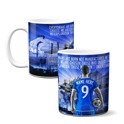 Personalised Everton Football Mug Fan Cup Dad Fathers Birthday Day Gift AFM48 - Image 1 of 4