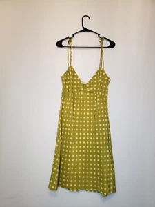 Levi's Women's Sz M Dress Green Floral Tie Spaghetti Strap Short Adjustable NWT - Picture 1 of 7
