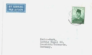 INDONESIEN Luftpost DJAKARTA - NEUSTADT/Schw.w. mit 83 als EF; 24-12-51 - Picture 1 of 1