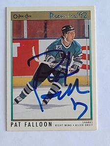 Pat Falloon signed 1991-92 O-Pee-Chee Premier Card. - Picture 1 of 2