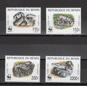 TIMBRE STAMP 4 BENIN Y&T#898-901 SERPENT SNAKE PYTHON NEUF**/MNH-MINT 1999 ~D02 - Imagen 1 de 1