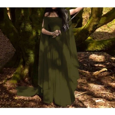 Medieval Retro Mujeres Vestido Elegante Disfraz de Halloween Juegos con disfraces Talla Grande S-5XL Foto 1 de 4