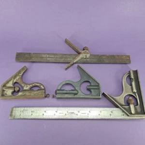 Starrett gehärteter Kombination Vierkant 2 Sets Maschinist Werkzeuge 12" Messlayout - Bild 1 von 19