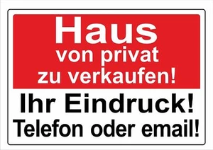 500g-PVC-Banner gesäumt und Ösen versehen, Haus von privat zu verkaufen,  - Picture 1 of 1