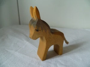 Ostheimer Figur Holz - Esel klein/Krippe mit altem Brandstempel - Bild 1 von 7
