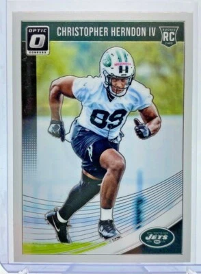 2018 Panini Donruss Optic Christopher Herndon IV #134 RC Rookie New York Jets  - Image 1 of 2