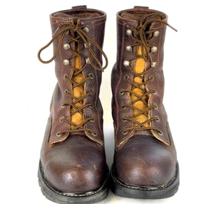 Wolverine Men's Lacer 8" Leather Work Boots 10 EW Safety Steel Toe W08393 Brown - Picture 1 of 20