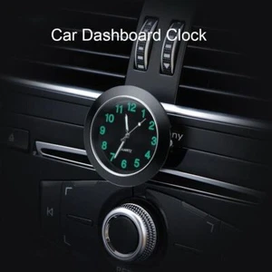 Luminous Stick-on Car Motorcycle Clip Mini Glow Clock Quartz Analog Watch - Picture 1 of 11