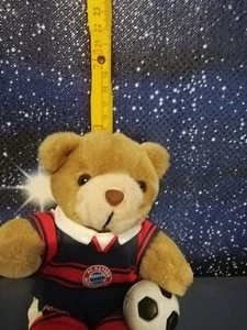 FC Bayern München Maskottchen Plüsch Bär - Teddybär ca. 90er mit Fußball - Bild 1 von 4