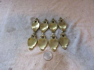(8) VTG Furniture Drawer Drop Pulls Pendant Tear Drop Keeler Brass K7653 Leaf - Picture 1 of 5