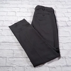 Van Heusen Traveler Slim Fit Charcoal Gray Flat Front Mens Dress Pants 36x32 - Picture 1 of 7