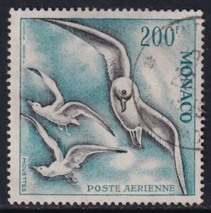 MONACO 1955-58 Air 200f Herring Gulls Perf 13 SG 509a Used (CV £275) - Picture 1 of 1