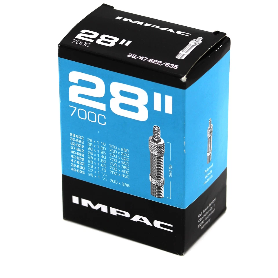 Impac Fahrrad Schlauch 28 Zoll 28/47-622/635 27/28x1 1/4-1.75 DV Blitzventil