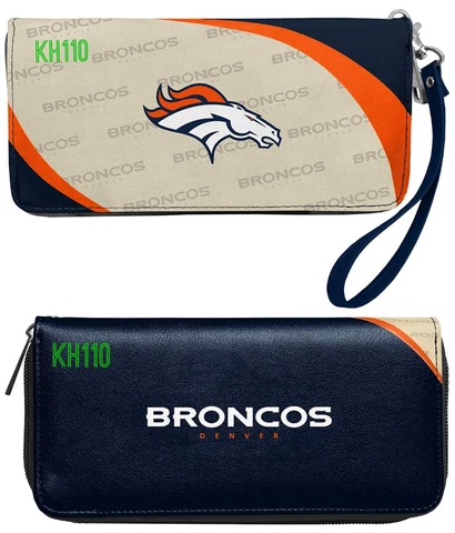 NFL Denver Broncos Curve Zip Organizer Women's Wallet Cover