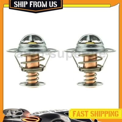 Engine Coolant Thermostat 2x For 1976-1992 Jaguar XJS 5.3L - Image 1 of 4