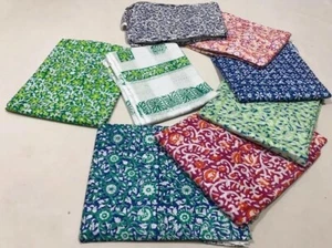 Any 2 Block Print Indian/Pakistani Lawn 2Pcs Shirt+Dupatta.Unstitched. CLEARANCE - Picture 1 of 9