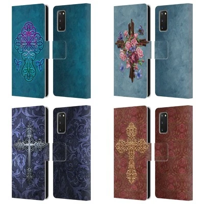 OFFICIAL BRIGID ASHWOOD CROSSES LEATHER BOOK WALLET CASE FOR SAMSUNG PHONES 1 - Image 1 of 4