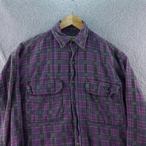Camisa de franela a cuadros azul ancla Global WKWR de colección para hombre ropa de trabajo mediana Y2K - Imagen 1 de 7