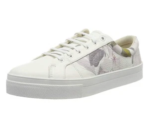 Ted Baker Mujeres Ephielp Cuero Parte Superior Baja Entrenadores Marfil Zapatos Tenis Talla Us 9 - Imagen 1 de 10