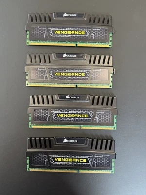 Corsair Vengeance 16GB 4 x 4GB DIMM DDR3 RAM 1600 МГц CMZ16GX3M4A1600C9 9-9-24 - Изображение 1 из 2