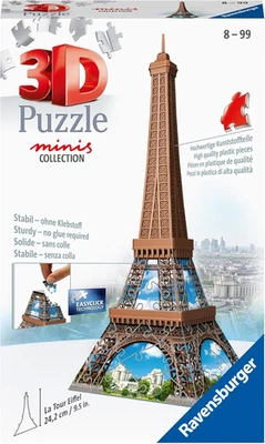 Puzzle 3D – Mini Torre Eiffel – 54 Pezzi – a Partire Dagli 8 Anni – Vivi Puzzle  - Immagine 1 di 4