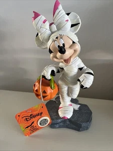 Disney Halloween Mickey & Minnie Mouse Mummy Trick Or Treat Figurine Light Ups - Picture 1 of 6