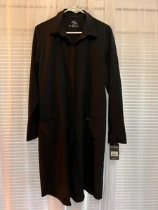 Cherokee Infinity 40" Lab Coat 1401A BAPS Black Size Large NWT - Picture 1 of 10